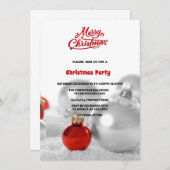 Kerstballen Cadeaus zilveren kerstfeest Kaart (Voorkant / Achterkant)