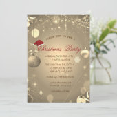 Kerstballen Confetti Kerstbedrijf Kaart (Staand voorkant)