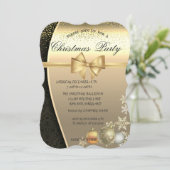 Kerstballen, Damascus Corporate Kerstparty Kaart (Staand voorkant)