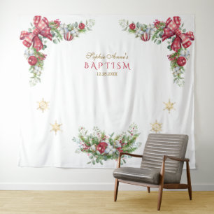 Kerstballen Denneappel Goud Doop Foto Prop Wandkleed