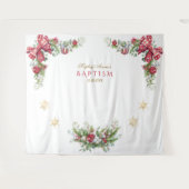 Kerstballen Dennenappel Goud Doop Foto Prop Wandkleed (Voorkant (horizontaal))