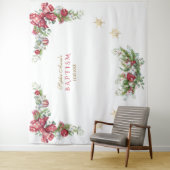 Kerstballen Dennenappel Goud Doop Foto Prop Wandkleed (In situ)