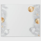 Kerstballen, Dennentakken Cadeaupapier (Vlak)