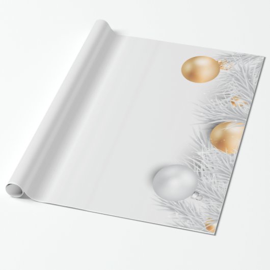 Kerstballen, Dennentakken Cadeaupapier (Uitgerold)