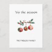 Kerstballen dit seizoen briefkaart (Voorkant)