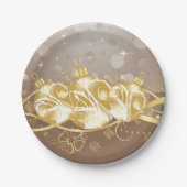 kerstballen en Borden voor kerstpapier Papieren Bordje (Voorkant)