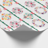 Kerstballen en guirlande cadeaupapier (Hoek)