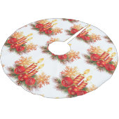 Kerstballen en kaarsen kerstboom rok (Gekanteld)