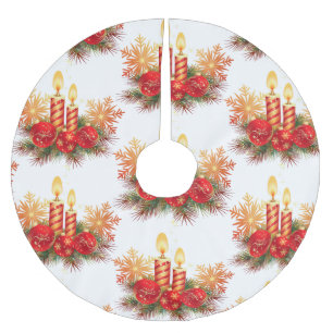 Kerstballen en kaarsen kerstboom rok