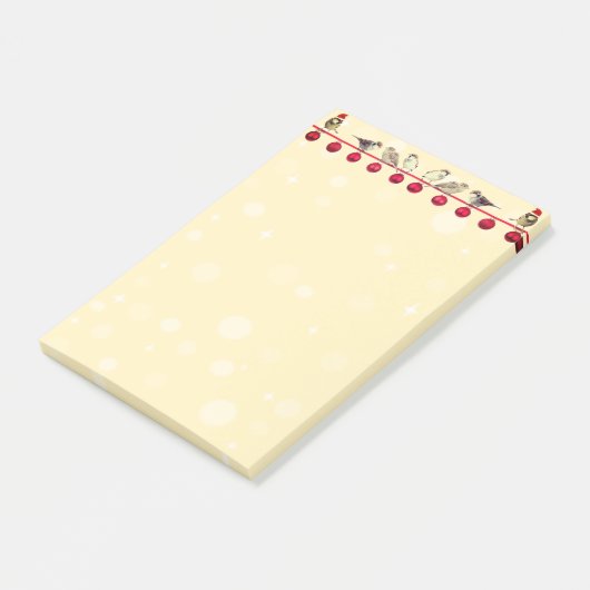kerstballen en karolvogels post-it® notes (Schuin)