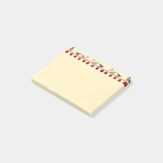 kerstballen en karolvogels post-it® notes (Schuin)