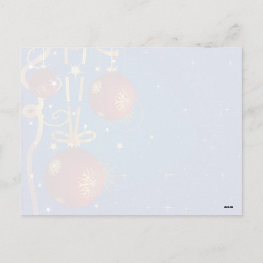 Kerstballen en linten Briefkaart (Achterkant)