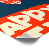 kerstballen en ornamenten  patroon achteraan poster (Hoek)