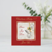 Kerstballen en Ornamenten Uitnodiging (Staand voorkant)