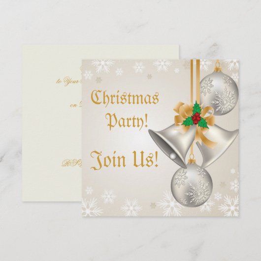 Kerstballen en Ornamenten Uitnodiging (Voorkant / Achterkant)