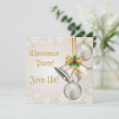 Kerstballen en Ornamenten Uitnodiging (Staand voorkant)