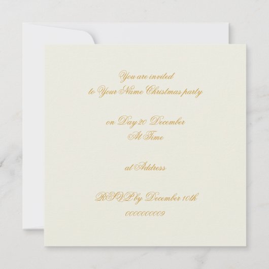 Kerstballen en Ornamenten Uitnodiging (Achterkant)