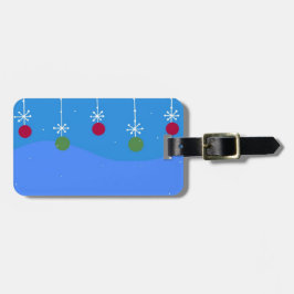 Kerstballen en Sneeuwvlokken Bagagelabel