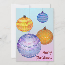 kerstballen feestdagenkaart