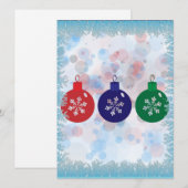 Kerstballen Feestdagenkaart (Voorkant / Achterkant)
