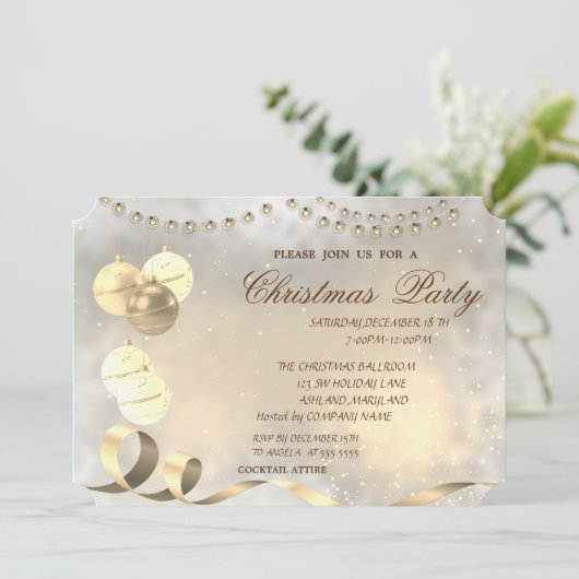 Kerstballen, feestfeest kaart (Staand voorkant)