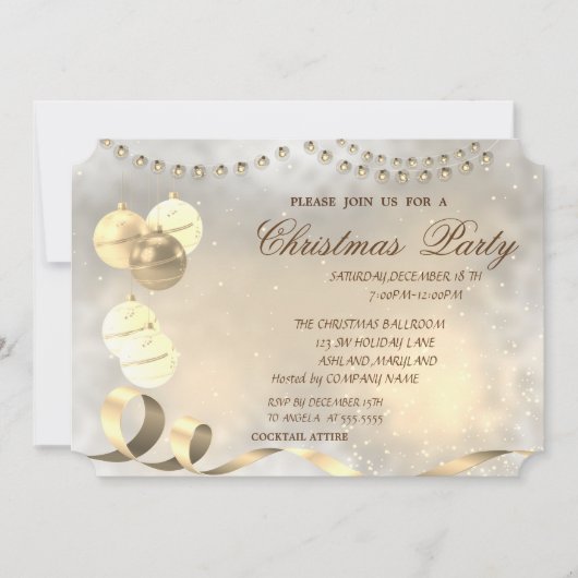 Kerstballen, feestfeest kaart (Voorkant)