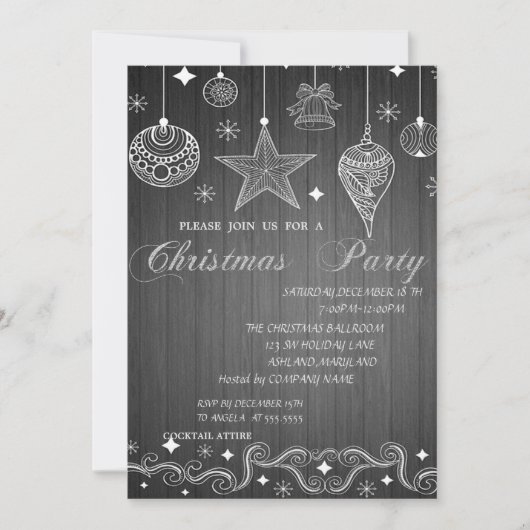 Kerstballen, feestfeest kaart (Voorkant)