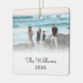Kerstballen Gepersonaliseerd met Familie Foto Keramisch Ornament (Links)