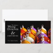 Kerstballen Gepersonaliseerde Groet Foto C Feestdagenkaart (Voorkant / Achterkant)