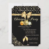 kerstballen, glas, Bow Company Kerstparty Kaart (Voorkant)