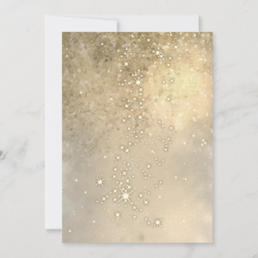 Kerstballen Goud Sequins Kerstmis Party Kaart (Achterkant)