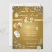 Kerstballen, Gouden Boog, BedrijfsKerstfeest Kaart (Voorkant)