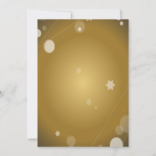 Kerstballen, Gouden Boog, BedrijfsKerstfeest Kaart (Achterkant)