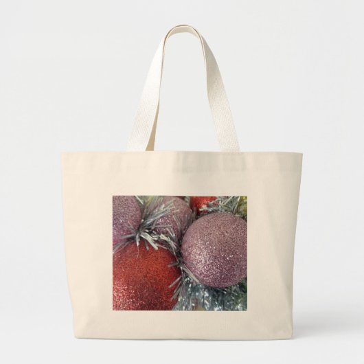 kerstballen grote tote bag (Voorkant)