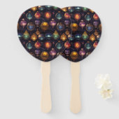 Kerstballen Handventilatoren Handwaaier (Voorkant en achterkant)