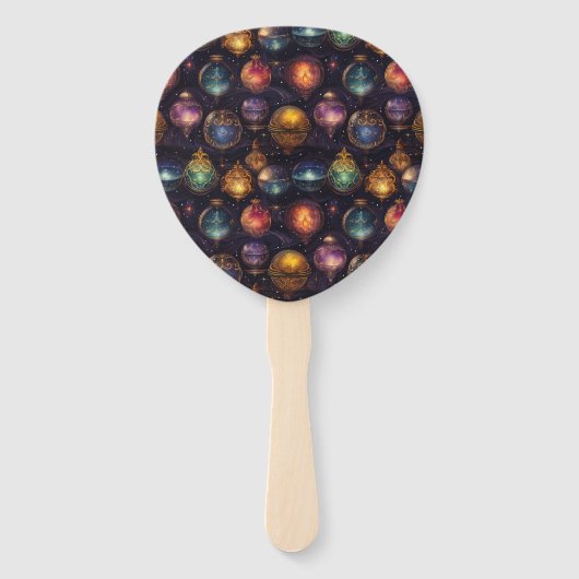 Kerstballen Handventilatoren Handwaaier (Voorkant)