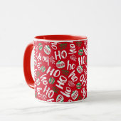 Kerstballen helderrood mok (Voorkant links)