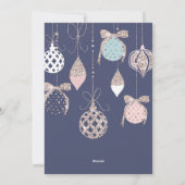 Kerstballen Holiday Tree Trimmen Party Feestdagenkaart (Achterkant)