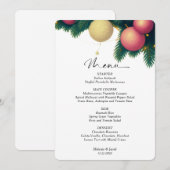 Kerstballen Huwelijksmenu Menu (Voorkant / Achterkant)