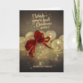 kerstballen, ik wens je het beste kerstfeest ooit feestdagen kaart (Voorkant)