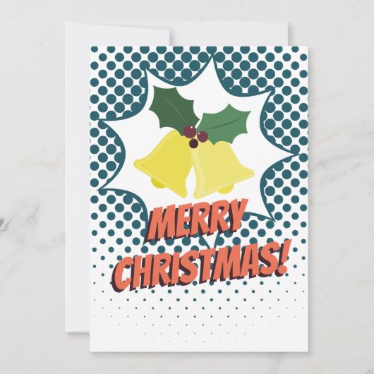 Kerstballen in Burst Bubble Business Feestdagenkaart (Voorkant)