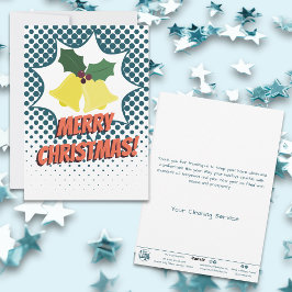 Kerstballen in Burst Bubble Business Feestdagenkaart