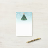 kerstballen in de vorm van bomen post-it® notes (Op bureau)