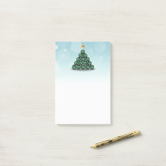 kerstballen in de vorm van bomen post-it® notes (Op bureau)