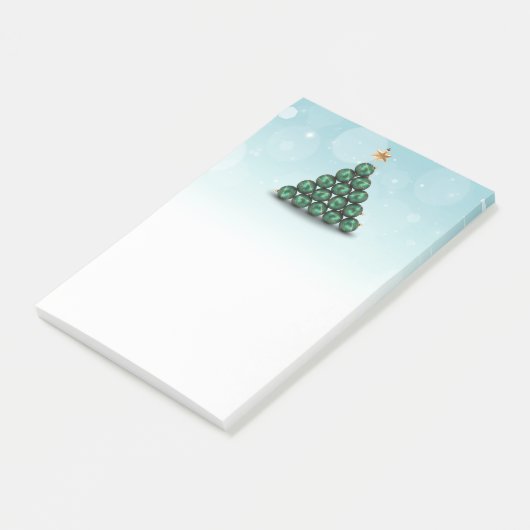 kerstballen in de vorm van bomen post-it® notes (Schuin)