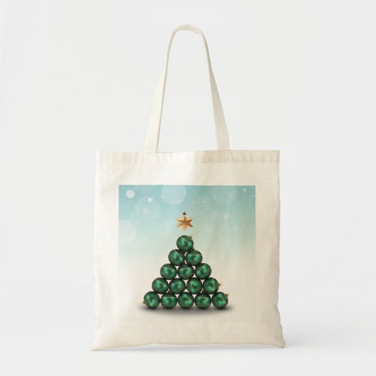 kerstballen in de vorm van bomen tote bag (Voorkant)