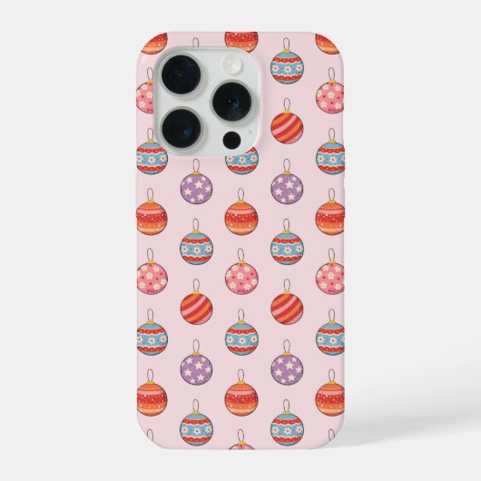 Kerstballen iPhone Hoesje (Achterkant)