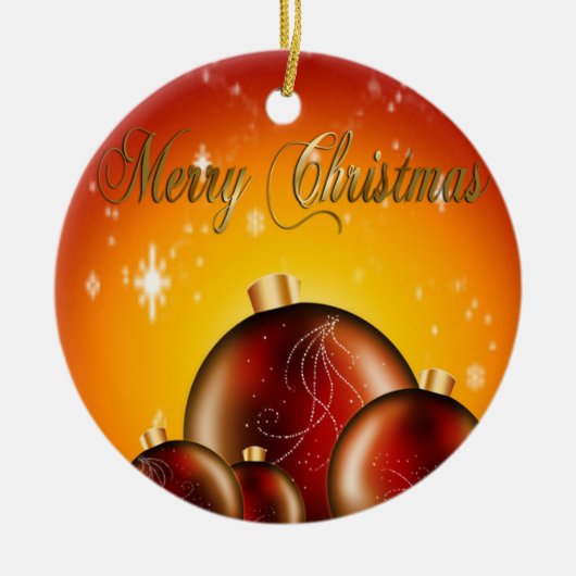 kerstballen keramisch ornament (Voorkant)