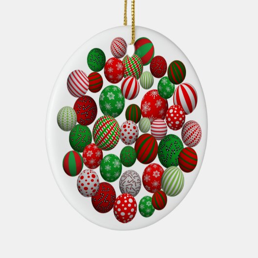 kerstballen keramisch ornament (Rechts)