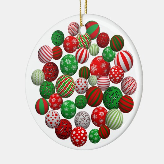 kerstballen keramisch ornament (Links)